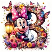 Mickey Mouse Minnie Raidės Deimantinės tapybos rinkinys 5D PASIDARYK pats Deimantinė siuvinėjimo kryželiu Rankų darbo meno dovana Namų dekoravimas 30x30 Round