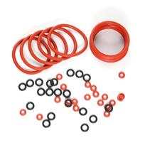 Pack of 50 Silicone Seals Coffee Machine Accessory Coffee Brewer Maintenance Kit Coffee Machine Gaskets Silicone Seals 1 red