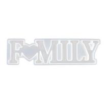 DIY Home Family Love Epoxy Resin Casting Mould Ornament Making Silicone Mold Family* white