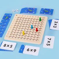 Devyniasdešimt devynių daugybos lentelės žaislas-žaidimas, specialiai sukurtas vaikų matematikai, yra stalo edukacinis žaidimas mėlyna