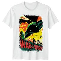 Pasaulių karas (1953 m) Filmo plakato įkvėpti unisex marškinėliai Retro marškinėliai XXL black
