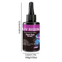Replacement High Viscosity UV Resin Powerful DIY Resin Kit Crystal Clear UV repair fluid (as the picture,S) black