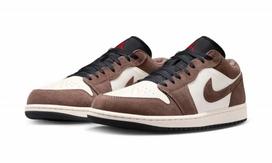 553558-200 Nike Air Jordan 1 Low  Palomino/Phantom  (Men's) 12 black