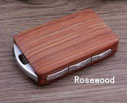 1Set Diy Keyless Entry Remote Control Refit Real Wooden Car Key Shell For Volvo S90 S60 Xc40 V60 V90 Xc60 Xc90 Car Key Case (as the picture,No logo DIY) brown