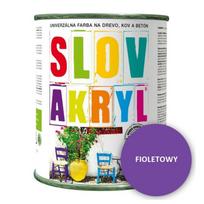 Matte acrylic paint for wood, metal and concrete water-based covering Slovakryl SLOVLAK PURPLE: 0.75 L