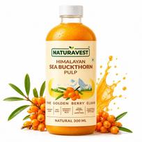 Naturavest Himalayan Sea Buckthorn Pulp – 100% Pure, Unfiltered & Cold-Pressed | Immunity Boost, Skin Glow, Omega 3-6-7-9 | Natural Superfruit p