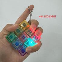 1/2/4PCS LED Keyboard Keychain Fidget Toy - Clickable Buttons Stress Relief, Portable Desk Accessory Office Decor Gift brown