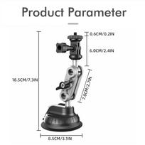 Car Suction Cup Phone Action Camera Holder 1/4 Inch Action Camera Dash Cam Phone Car Mount Suitable for DJI/Shadowstone Insta360 juoda