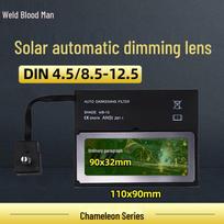 Solar-Powered Auto-Darkening Welding Helmet for TIG Cutting True Color Version black