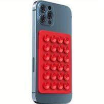 Candy Color Silicone Phone Mount With Adhesive Backing Non-Slip Suction Cup Stand For Selfies Videos Shoot Mobile Phone Holder raudona
