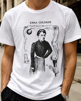 Emma Goldman Shirt | Anarchist T Shirt | Emma Goldman Portrait | Anarchist Gift | Vintage Activist Shirt | Political History | Unisex Shirt M gray
