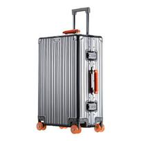 20 colių aliuminio-magnio lydinio rankinio bagažo lagaminas su universaliais ratukais - Moteriškas 28 colių didelės talpos kelioninis lagaminas 26-inch Check-in - Skating Wheels - Leather Handle