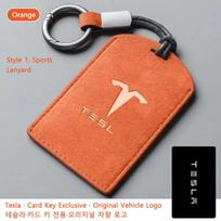 For Tesla Model Y Juniper Model 3 Interior Key Covers Key Fob Key Card Key Chain Key Card key card holder black NFC Accessories orange
