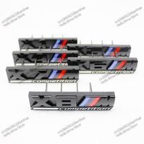 Blizganti Juoda Chromuota Priekinės Grotelių Emblema BMW X1 X2 X3 X4 X5 X6 X7 X8 Competition M Power Premium ABS Automobilio Stiliaus Aksesuarai X1 Competition juoda