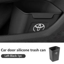 Silikoninis automobilio durų laikymo dėklas, šiukšliadėžės organizatorius, skirtas Toyota Corolla Yaris Camry Prius RAV4 CHR Hilux Aygo Avensis priedams black