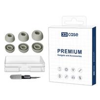 XDcase 3 poros atsarginių silikoninių ausų antgalių rinkinys, S/M/L dydžiai, valymo šepetėlio spalva atsitiktinė For JBL Tour Pro 2 / Tour Pro 3 tamsiai pilka spalva