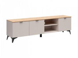 TV spintelė Velton 196, 196x41x42 cm, pilka/ruda