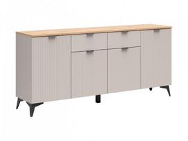 Komoda Velton 180, 180x41x69 cm, pilka/ruda
