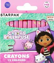 „Starpak“ vaško pieštukai „Gabi“ kačių namelis, 12 spalvų, 9 cm