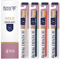ROYAL DENTA Gold Super Soft - minkštas dantų šepetėlis 4 vnt.