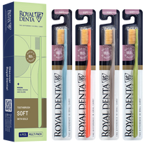 ROYAL DENTA Gold minkštas dantų šepetėlis, 4 vnt.