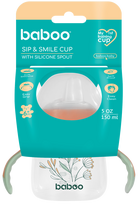 BABOO Peachy Keen mokomasis puodelis 150 ml vaikams nuo 6+ mėnesių, 1 vnt.