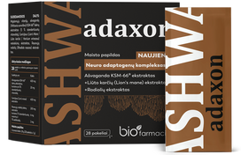 BIOFARMACIJA Ashwa adaxon – 28 paketėliai miltelių pavidalo adaptogenų kompleksas