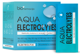 BIOFARMACIJA Aqua Electrolytes milteliai paketėliuose, 28 paketėliai