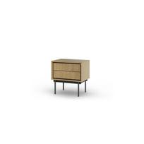 Naktinis staliukas Deco SN, 53x35x54 cm, rudas/juodas
