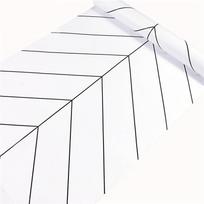 HaoHome Baltas ir juodas geometrinis lipnus popierius Juostelės Lipdukas tapetai Modernus nuimamas lipnus sienų popierius 1mx45cm white