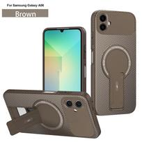 Bracket Armor Magnetic Wireless Charge Magsafe Case For Samsung Galaxy A05 A15 A25 A35 A55 A06 A16 A26 A36 A56 A07 A17 5G Cover For Galaxy A07 beige