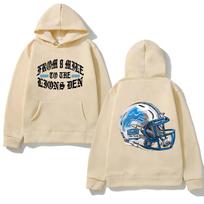 EMINEM X DETROIT LIONS ŠALMO HOODIE Eminem Aukštos Kokybės Vilnos Palaidinė Ilgomis Rankovėmis Gotikiniai Drabužiai M chaki