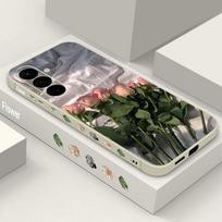 Aliejinė tapyba Rožės Gėlės Dėklas Samsung Galaxy S24 S25 FE S25 S23 S22 Ultra A17 A56 A16 A55 A25 A15 A36 A54 5G Virvelė Minkštas Viršelis Samsung Galaxy A52 / A52S balta