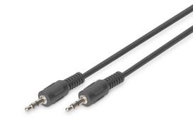 CON. CABLE STEREO 3.5MM 2.50M/2.50M 2X0.10/10 M/M BLACK