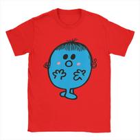 Juokingi Mr Men Little Miss Shy Juokingi mieli marškinėliai Vyriški medvilniniai trumpomis rankovėmis apvalia apykakle Vasaros viršutiniai drabužiai 3XL blue