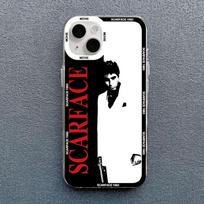 Klasikinio filmo S-Scarface telefono dėklas iPhone 17 16 15 11 12 14 13 Pro Max Mini X XS XR 7 Plus 16E Air Smūgiams atsparus dėklas Fundas iPhone 15 Plus black