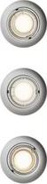 Downlight Peridot, 7W, GU10, IP20, nickel, 3 pcs. 929004669401 | 8721103036995