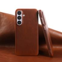Retro dėklas Samsung Galaxy S26 Ultra, S25, S24, S23, S22, S21. Natūralios odos dėklai Galaxy S26. Vintažinis telefono galinis dangtelis Genuine Leather&Galaxy S24+