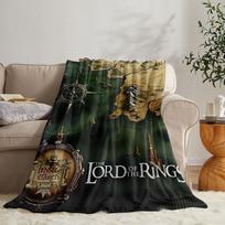 GUOYU Blanket Middle Earth Map  Throw Soft Flannel Throw Summer Blanket Lightweight Cozy Nap Blanket for Sofa Bed Travel 75x100cm (30x40inch) black