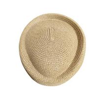 Beret Hat UV Protection Summer Straw Hat Woven Outdoor Visor Hat Lightweight Summer Beach Hat Headwear chaki