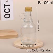 50/100 ml Tuščias Skaidraus Stiklo Viskio Dekanteris su Auksiniais Sidabriniais Aliuminio Kamšteliais Mini Alkoholio Talpykla Likerio Stiklinis Butelis 50ml beige