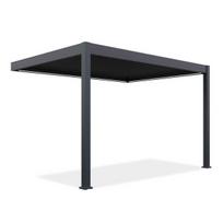 Pavėsinė Pergola Elegance Wall Automatic 3x4 su LED, tamsiai pilka