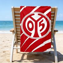 Red White Mainz Pattern Beach Towel - Soft, Absorbent Microfiber, Lightweight, Ideal for The Beach, Parties, Travel, Camping fan gifts 70cmx140cm(27x55inch)