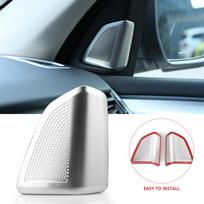 1 Pair of Car Door Stereo Audio Speaker Decoration Cover Trim For X5 F15 F16 2014‑2018 gray