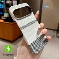 Luxury Carbon Fiber Pattern PC Ultra-Thin Phone Case For Google Pixel 11 10 9 8 Pro Magnetic Anti-scratch Protection Cover Funda Google Pixel 9 Pro white