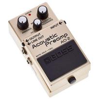 BOSS Acoustic Preamp Compact Effects Pedal for Acoustic Guitars AD-2 Guitars/Electric-Acoustic beige