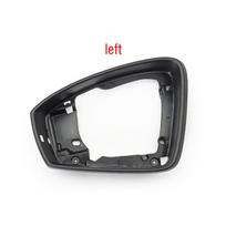 For VW Tiguan 2017 2018   Car Wing Door Side Mirror Cover Lid Cap Rearview Mirror Frame Glass Lens Turn Signal Light frame left black