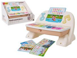 Spalvotas pianinas su stovu