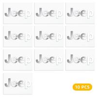 3D Metal Emblem Sticker Car Interior Decoration Decals For Jeep Renegade Compass Grand Cherokee Patriot Liberty Wrangler Rubicon white