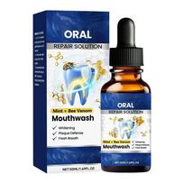 Feimuko Bee Venom Mouthwash Drops 50ml, Mint Flavor Daily Oral Care Liquid for Fresh Breath 3pcs